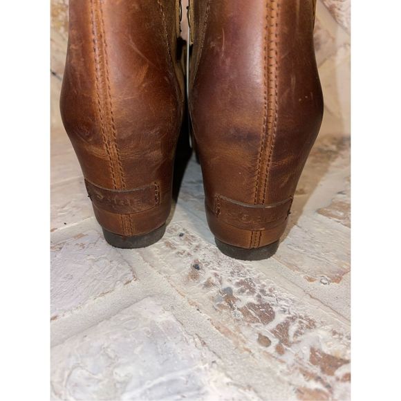 Sorel Joan of Arctic II Brown Leather Lace Up Wedge Heel Booties Women Size 6 - Picture 6 of 8